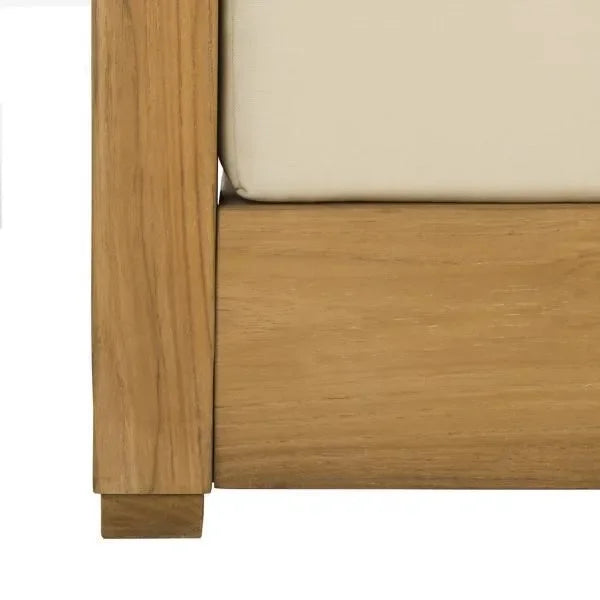 Montford Teak Wood Loveseat in Natural - The Mayfair Hall