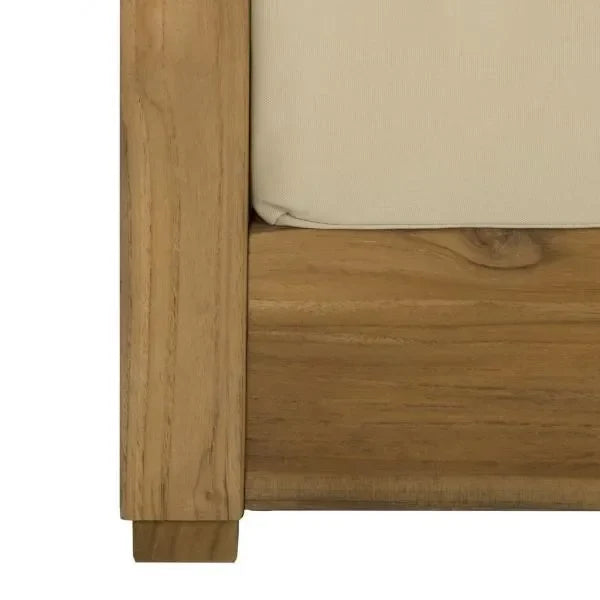 Safavieh Montford Teak-Beige Teak 3 - Seat Sofa