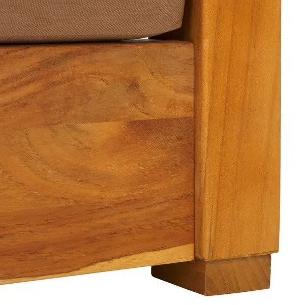 Montford Teak Wood 3-Seater Bench in Brown - The Mayfair Hall