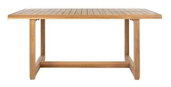 Montford Teak Wood Dining Table in Natural - The Mayfair Hall