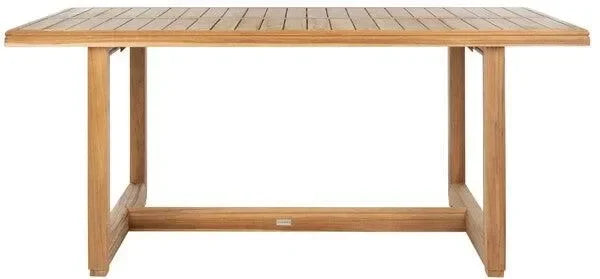 Montford Teak Wood Dining Table in Natural - The Mayfair Hall