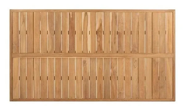 Montford Teak Wood Dining Table in Natural - The Mayfair Hall