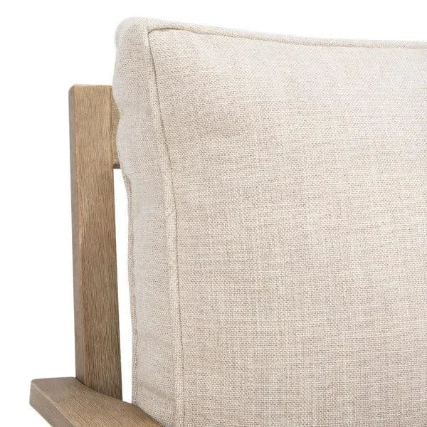Safavieh Martinique Natural-White Wood Patio Armchair