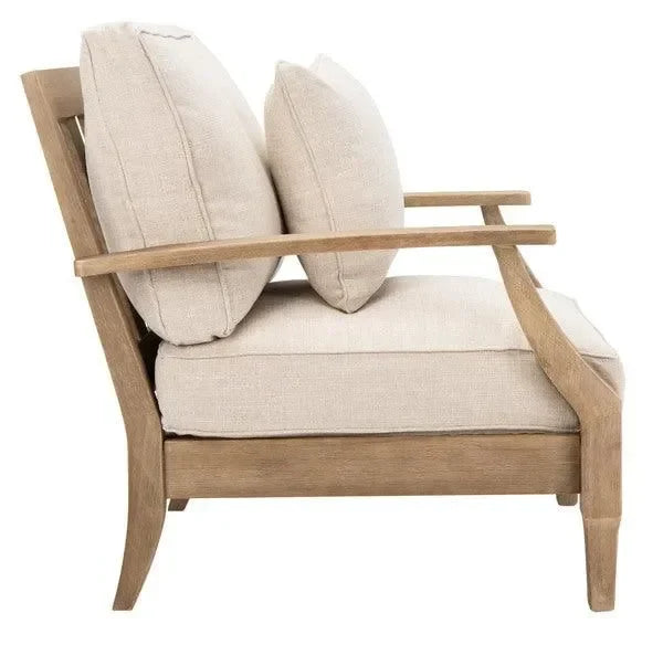 Safavieh Martinique Natural-White Wood Patio Armchair