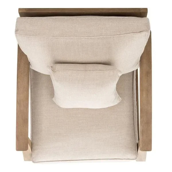 Safavieh Martinique Natural-White Wood Patio Armchair