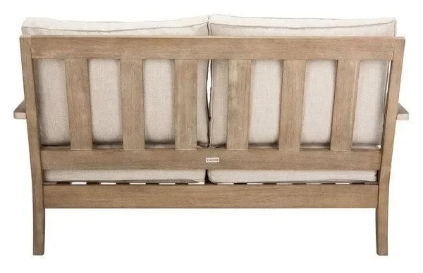 Safavieh Martinique Natural Wood Patio Loveseat