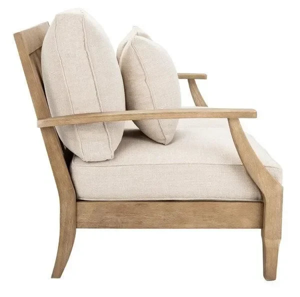 Safavieh Martinique Natural Wood Patio Loveseat