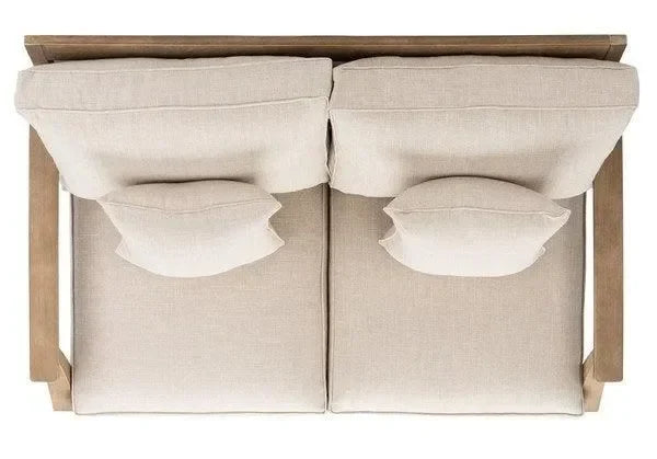 Safavieh Martinique Natural Wood Patio Loveseat