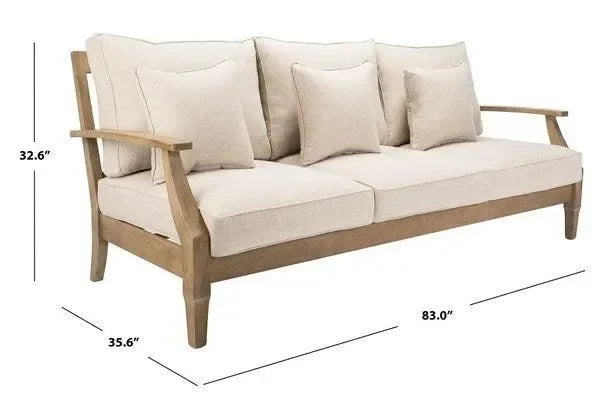 Safavieh Martinique Natural Wood Patio Sofa