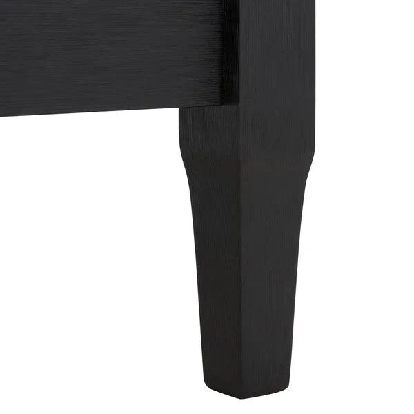 Martinique Wood Patio Sofa in Black/White with Cushion - The Mayfair Hall