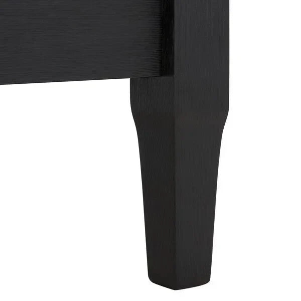 Martinique Wood Patio Sofa in Black/White with Cushion - The Mayfair Hall