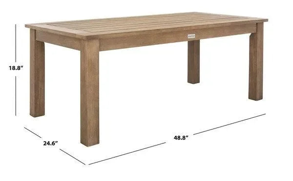 Santa Cruz Wooden Coffee Table in Natural - The Mayfair Hall