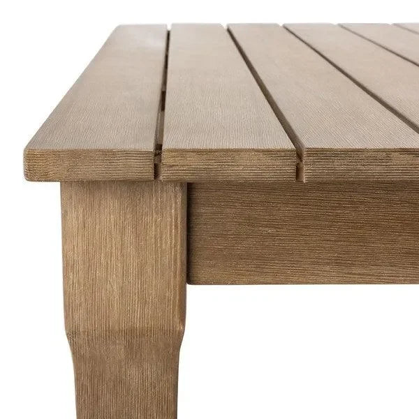 Dominica Wooden Outdoor Dining Table in Natural - The Mayfair Hall