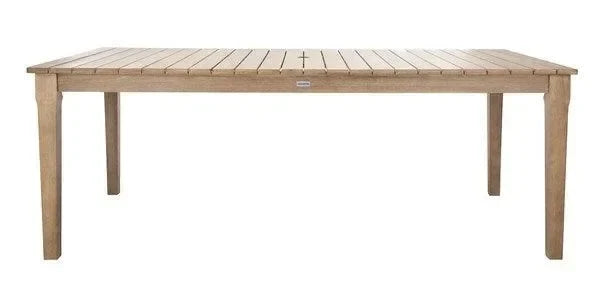 Dominica Wooden Outdoor Dining Table in Natural - The Mayfair Hall
