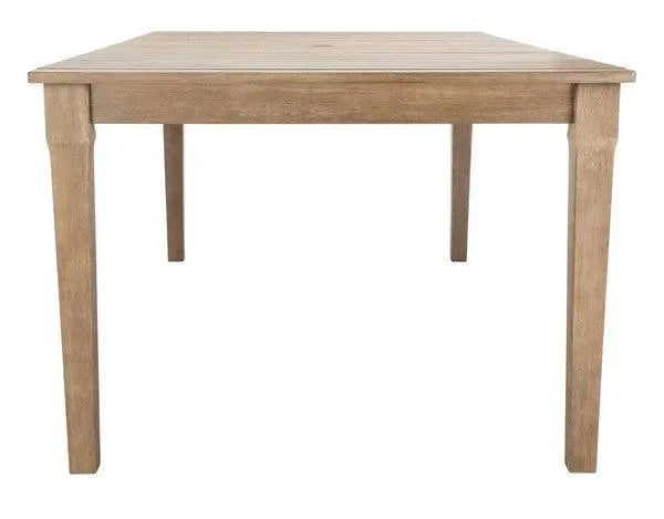 Dominica Wooden Outdoor Dining Table in Natural - The Mayfair Hall