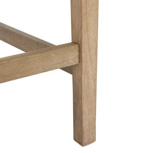 San Salvador Wood Counter Stool in Natural and White (Set of 2) - The Mayfair Hall