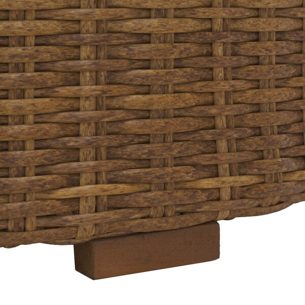 Anguilla Wicker Storage Outdoor Coffee Table in Natural