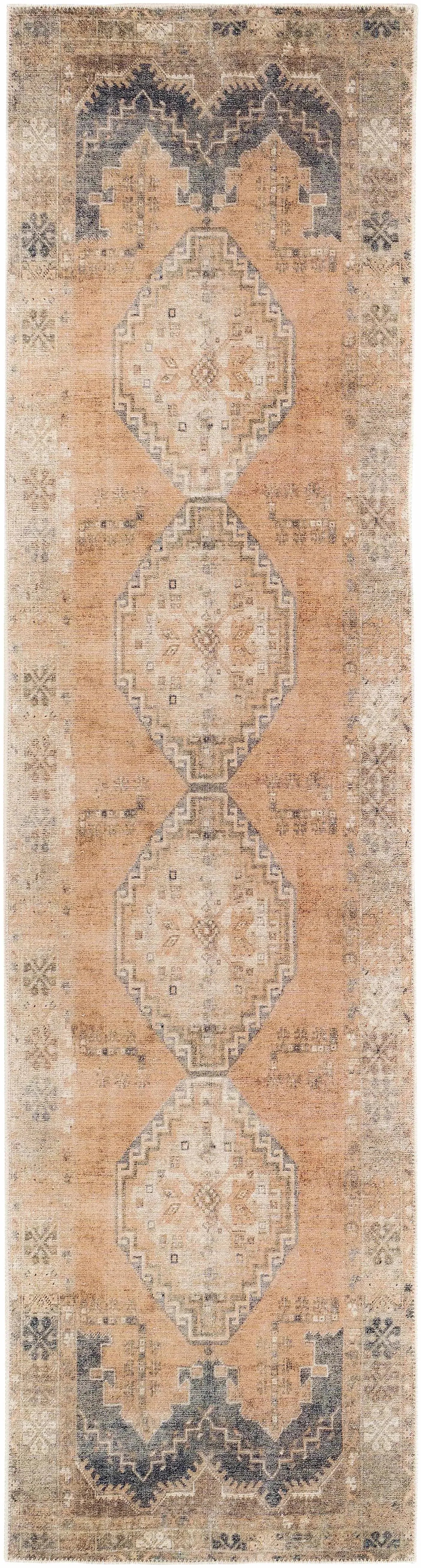 Carrabelle Peach Washable Area Rug - Clearance - The Mayfair Hall