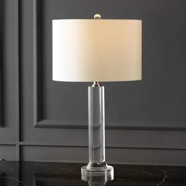 Saravia Crystal Table Lamp in Nickel - The Mayfair Hall