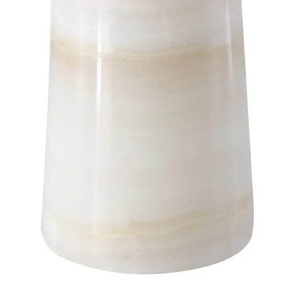 Ismeralda Jade Stone Table Lamp in Off White with Dimmer Switch - The Mayfair Hall