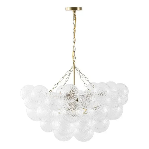 Betty Glass Bubbles Chandelier in Brass