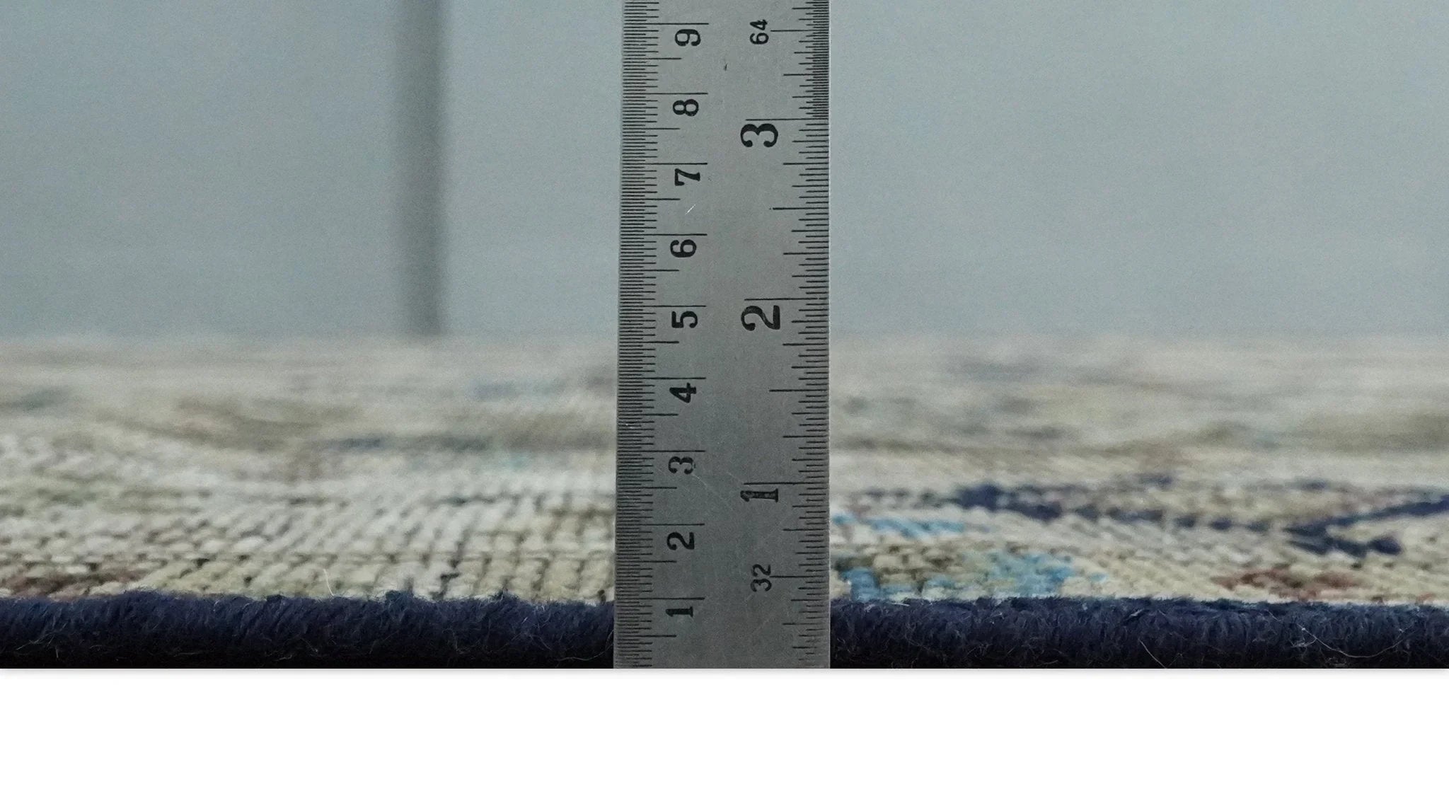 Custom Made Antique Style Brown, Beige and Blue Traditional wool Area Rug - The Rug Decor