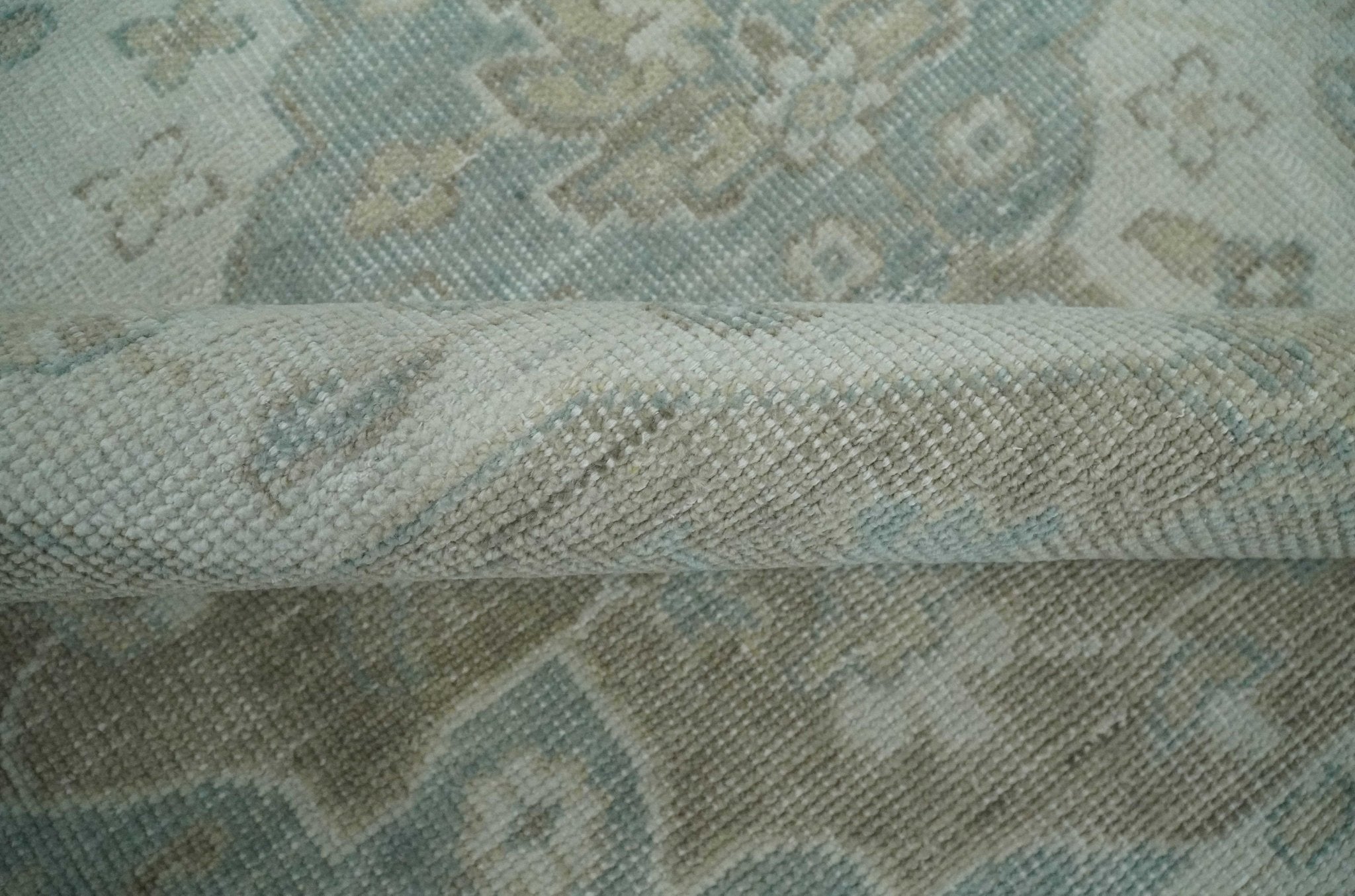 Custom Made Antique Style Neutral Ivory and Camel Custom Made wool Area Rug - The Rug Decor