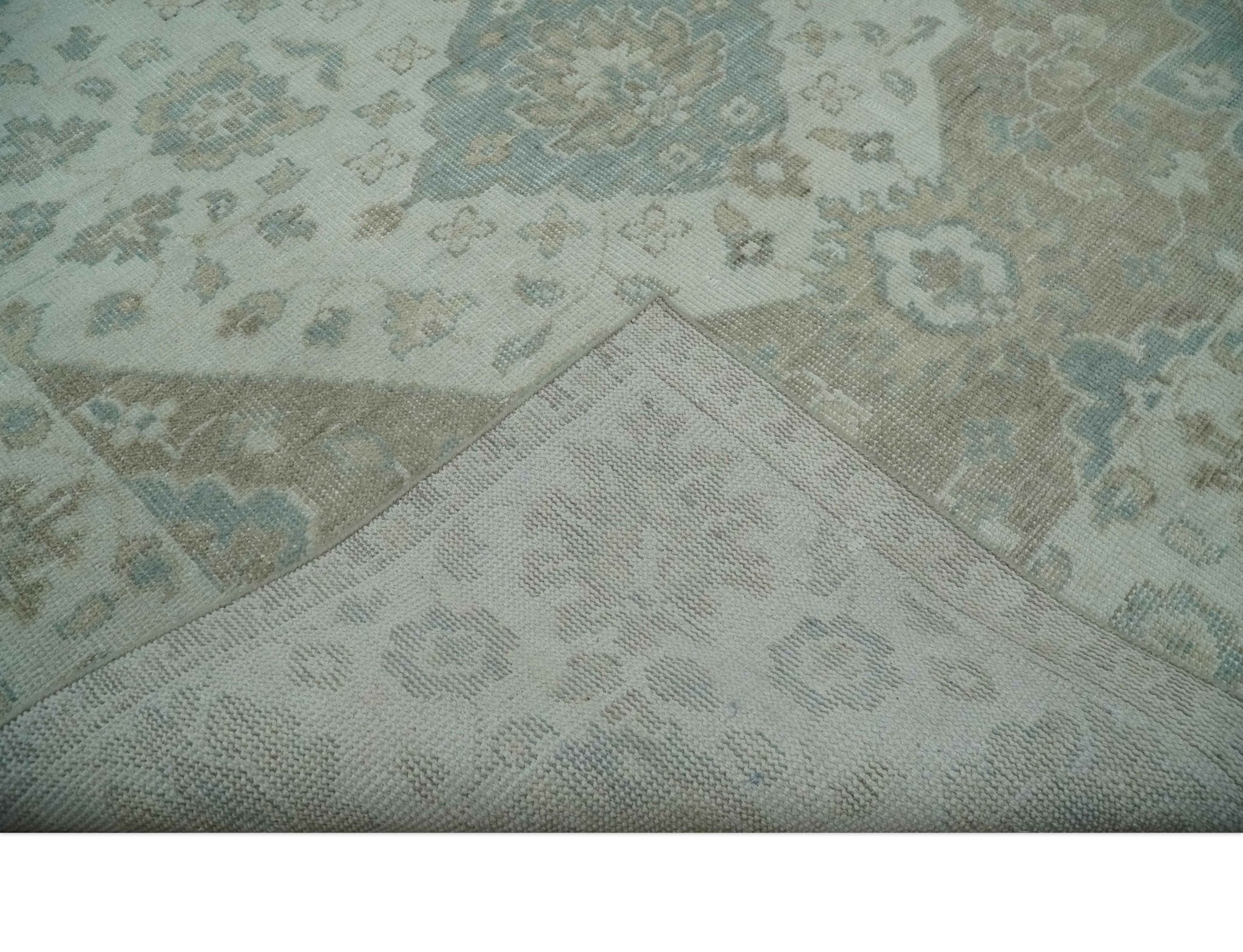 Custom Made Antique Style Neutral Ivory and Camel Custom Made wool Area Rug - The Rug Decor
