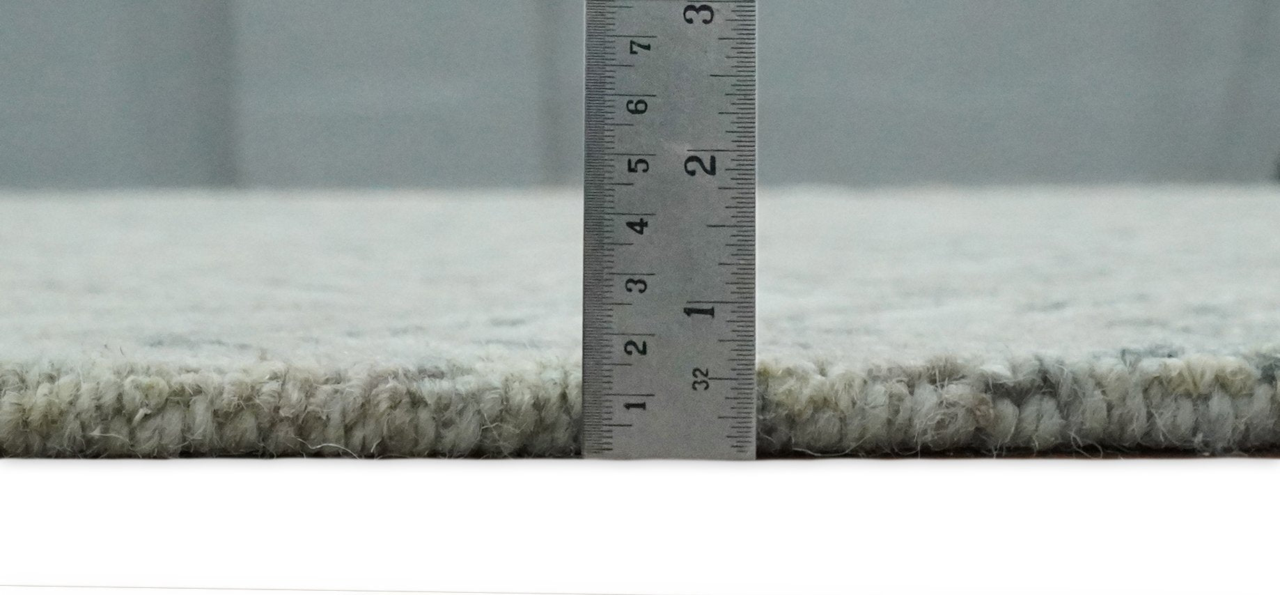 Custom Made Beige and Gray Leaf's Hand Tufted Modern Scandinavian Wool Loop Rug - The Rug Decor