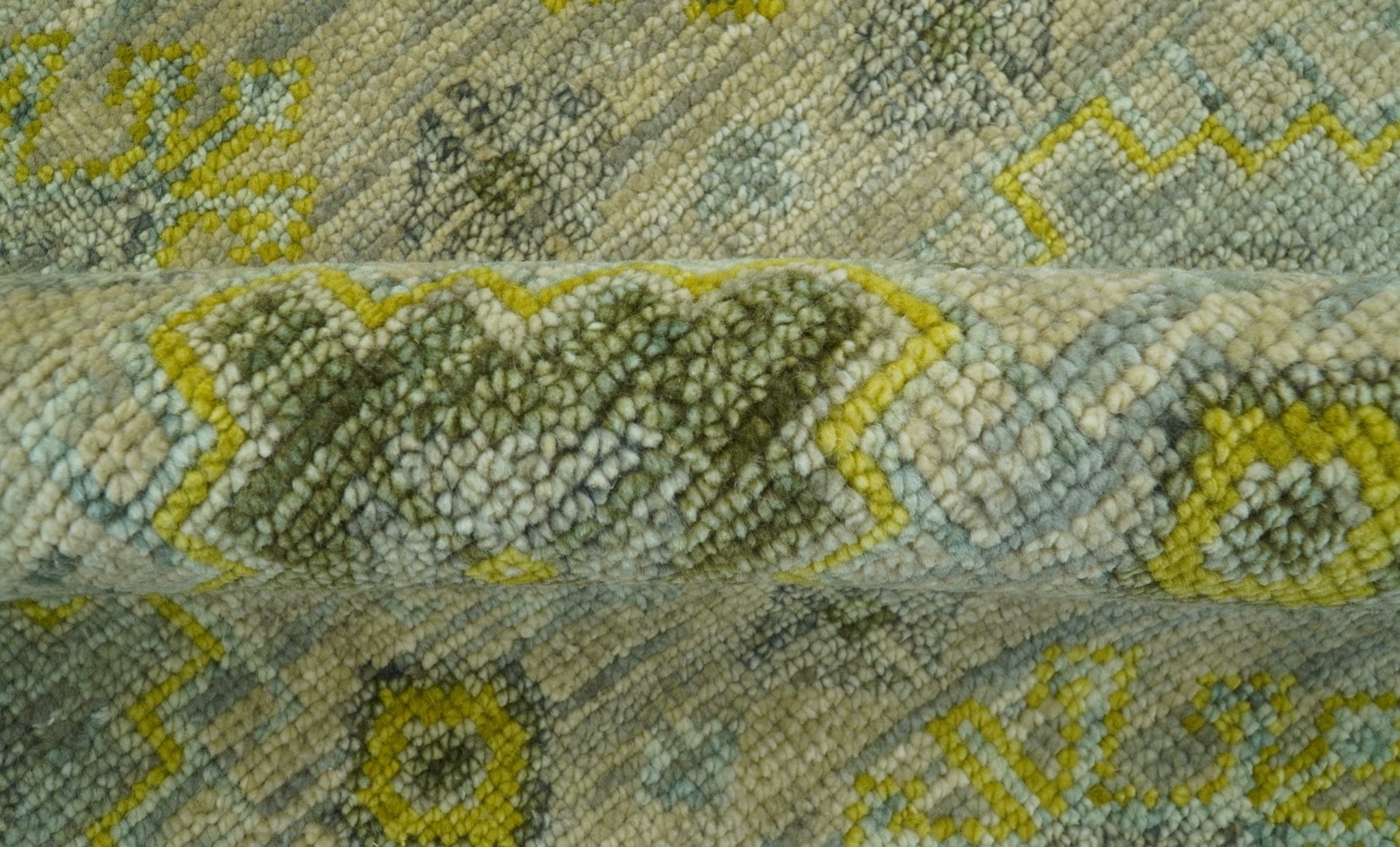 Custom Made Beige And Gray Traditional Hand Knotted wool area rug - The Rug Decor