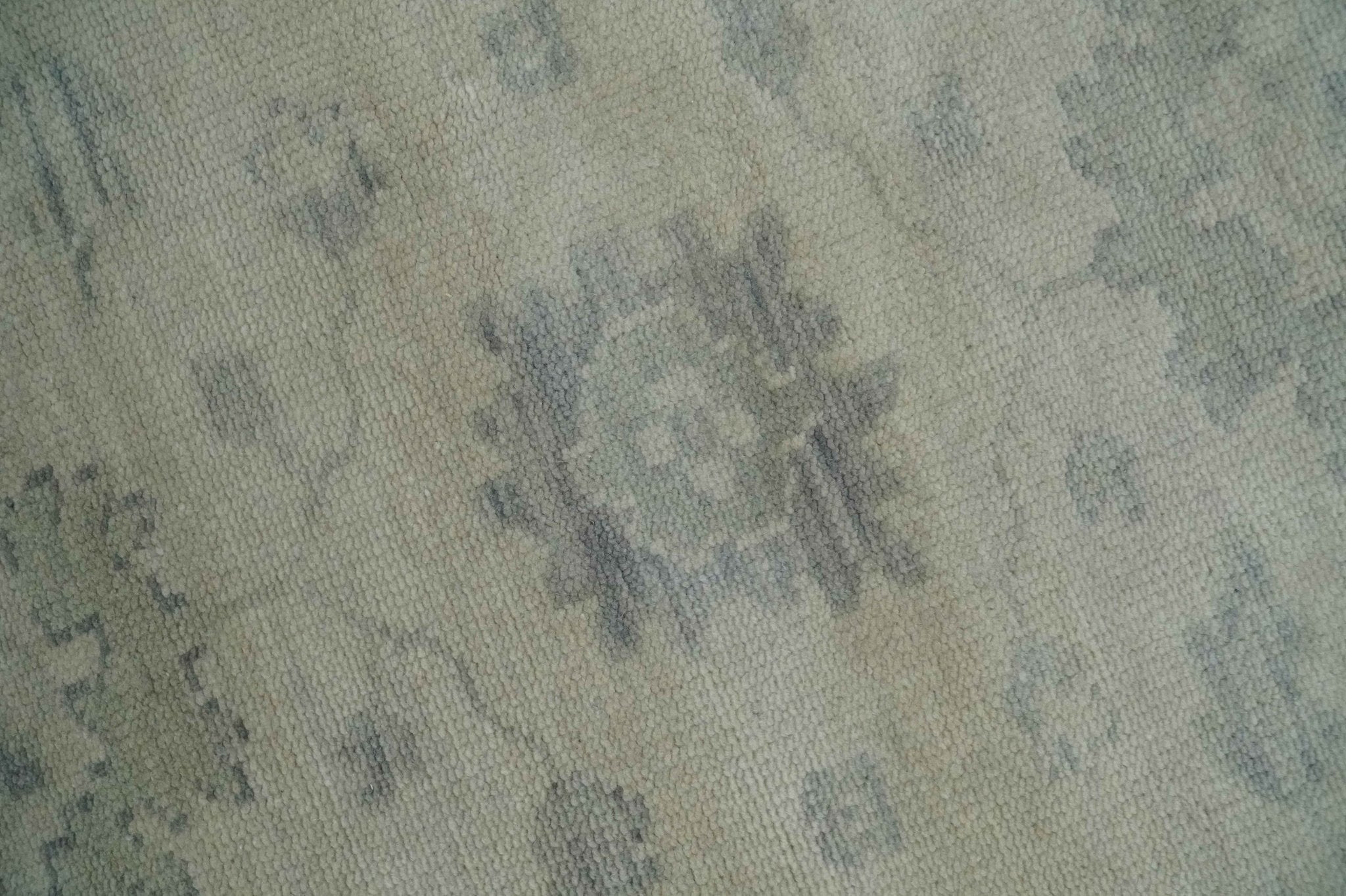 Custom Made Beige and Light Green Hand knotted Traditional Oushak Multi Size wool Area Rug - The Rug Decor