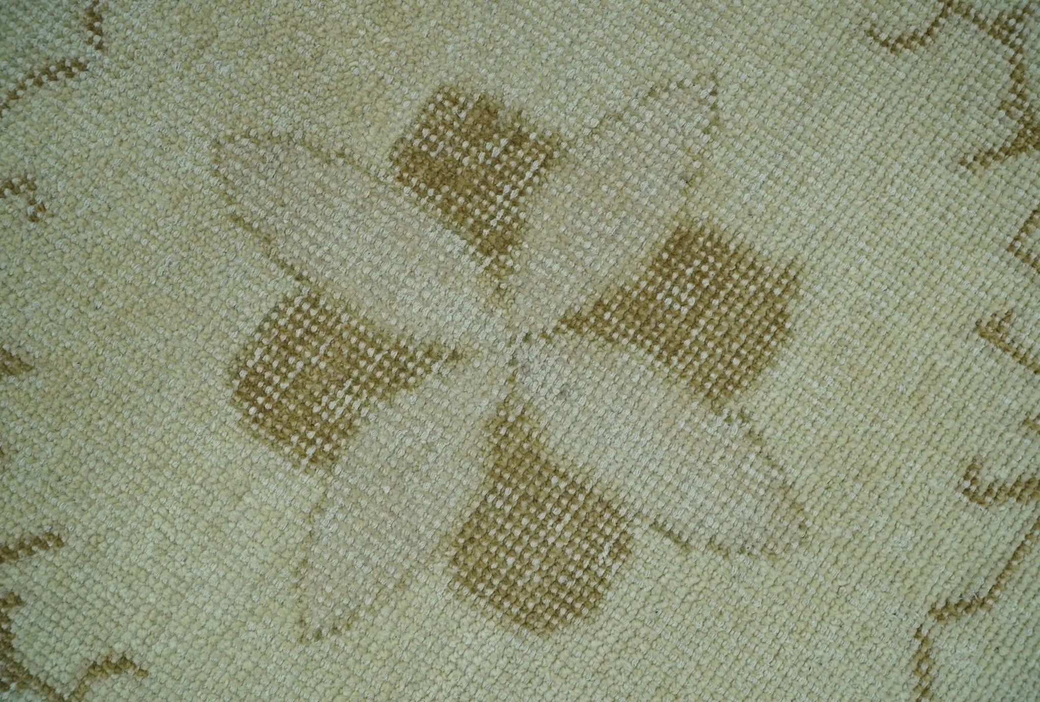 Custom Made Beige and Olive Hand Knotted Traditional wool area rug - The Rug Decor