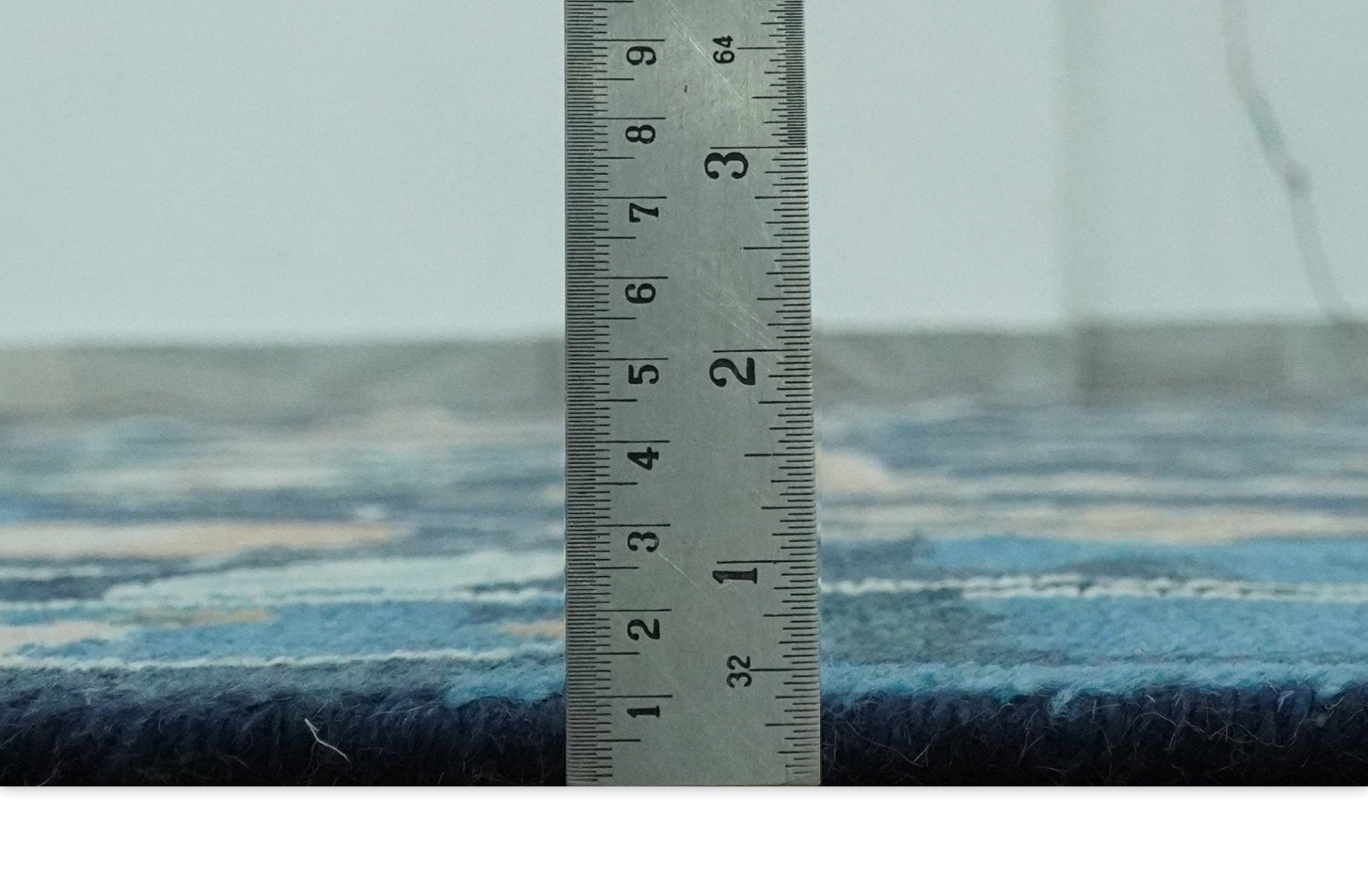 Custom Made Blue, Camel and Ivory Traditional Oriental Oushak wool Area Rug - The Rug Decor