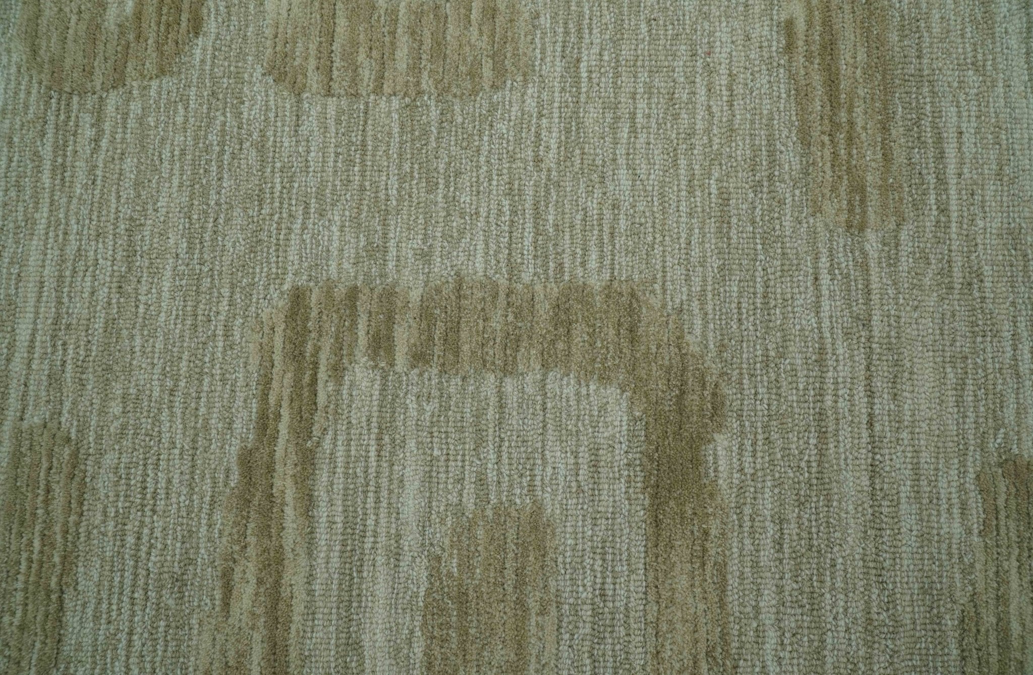 Custom Made brown And Ivory Modern Abstract Pattern Hand Tufted Wool Area Rug - The Rug Decor
