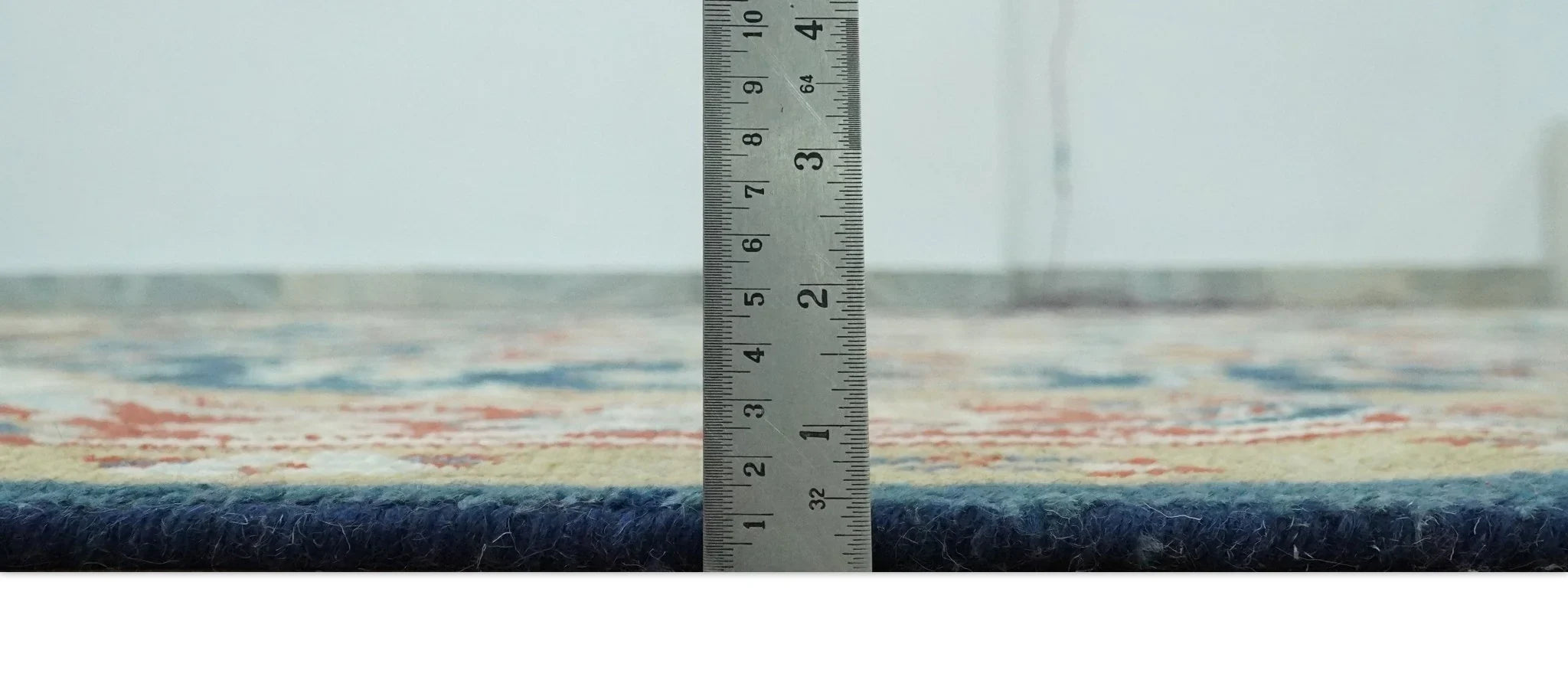 Custom Made Brown, Blue, Ivory and Olive Hand knotted Traditional Heriz Medallion Wool Area Rug - The Rug Decor