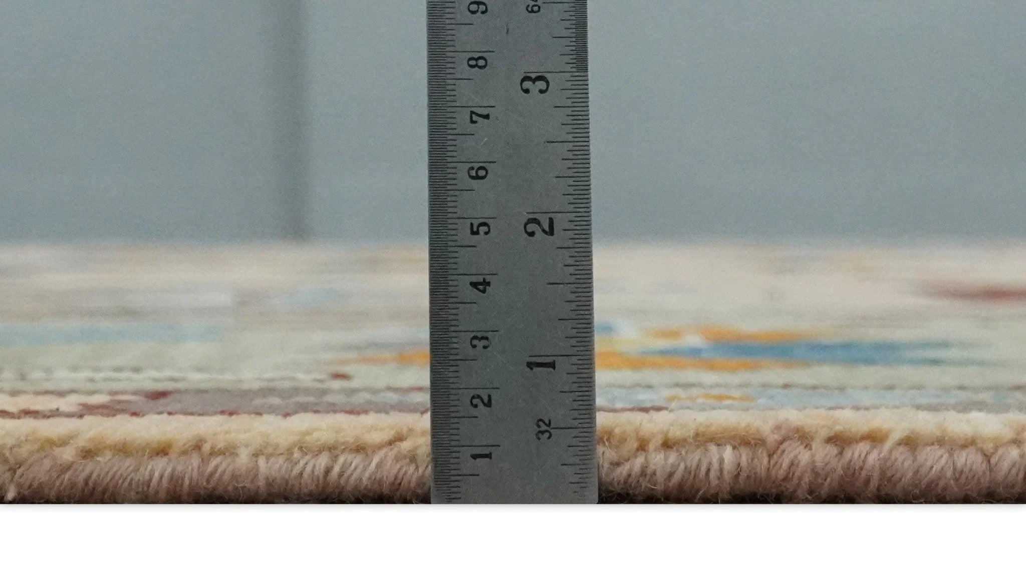 Custom Made Colorful Peach and Green Hand knotted Oushak wool Area Rug - The Rug Decor