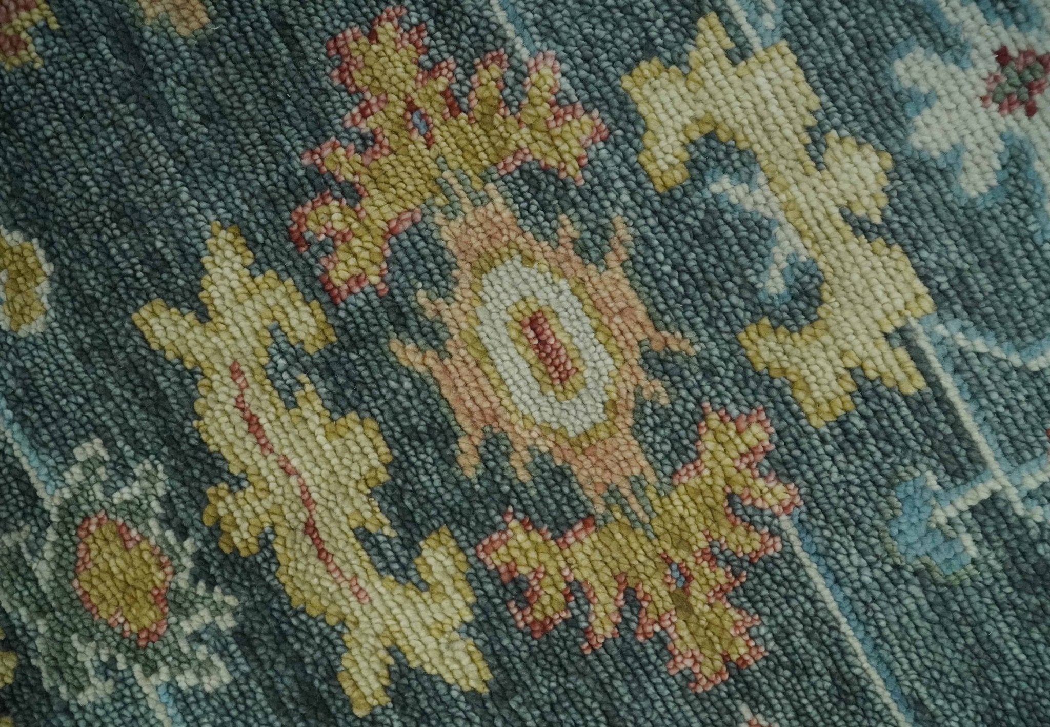 Custom Made Gray and Beige Hand knotted Traditional Oushak Multi Size wool Area Rug - The Rug Decor