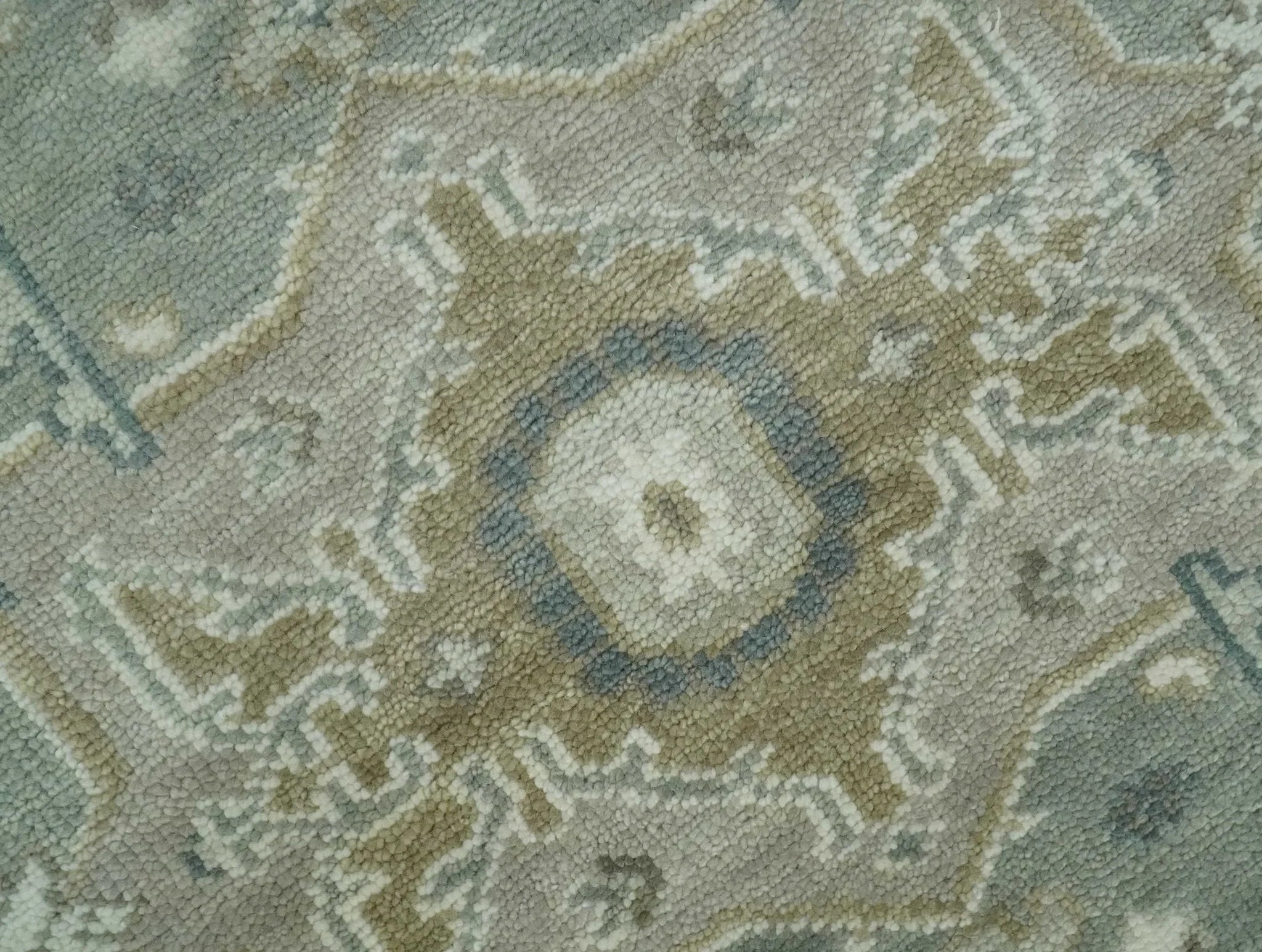 Custom Made Gray, Ivory and Silver Hand knotted Traditional Medallion wool Area Rug - The Rug Decor