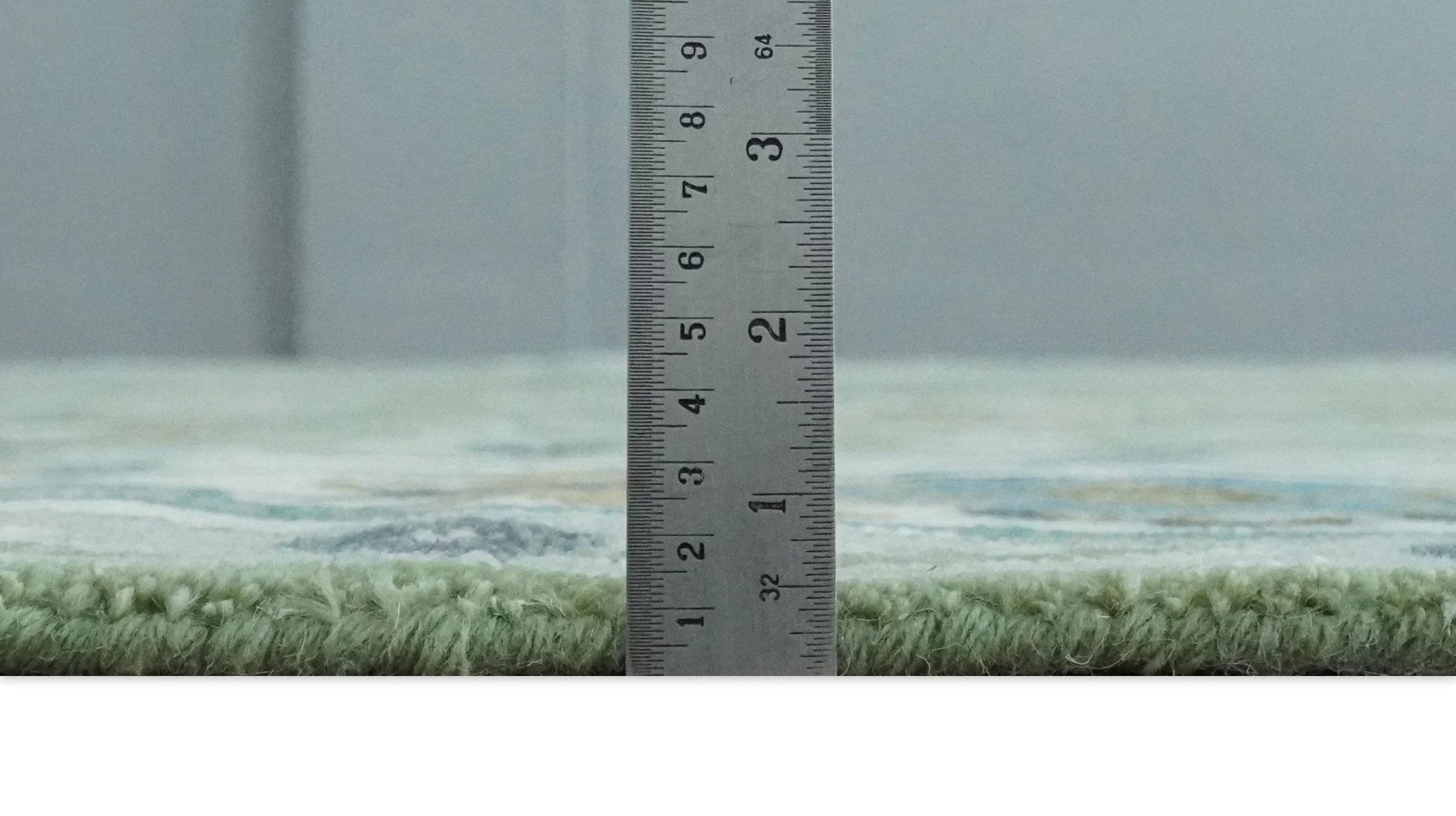 Custom Made Green, Ivory and Silver Traditional Turkish Hand Knotted Wool Rug - The Rug Decor