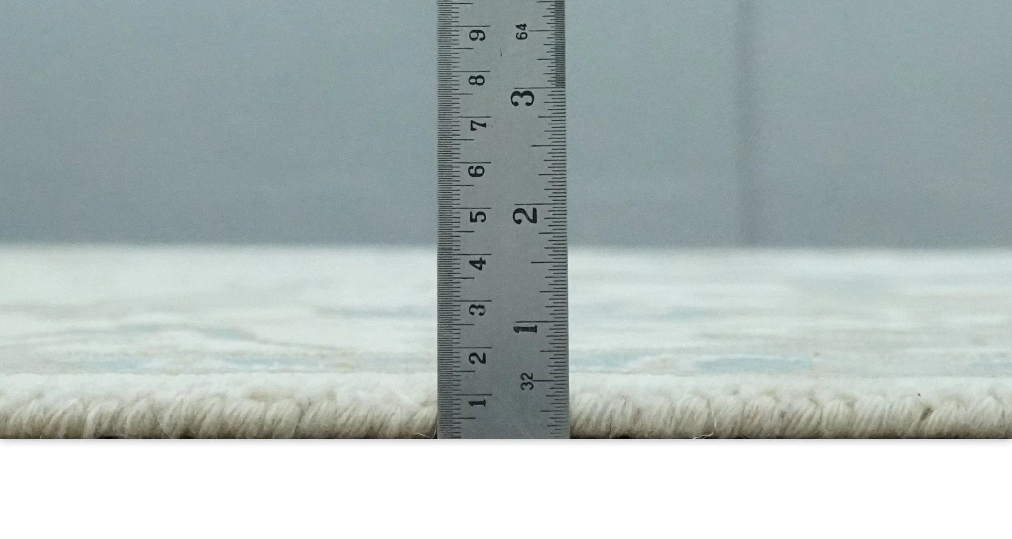 Custom Made Hand Knotted Oriental Oushak Ivory, Teal and Beige Wool Area Rug - The Rug Decor