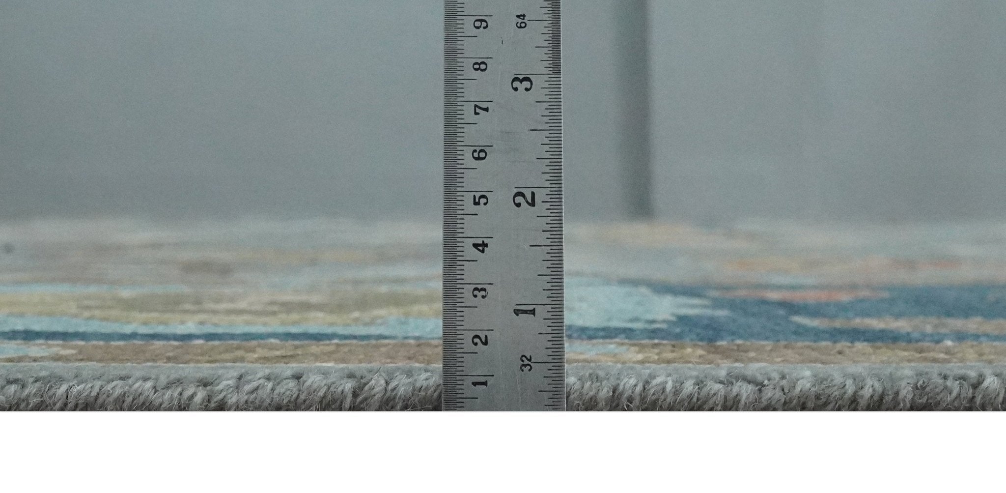 Custom Made Hand Knotted Silver and Blue Colorful Traditional Oushak Wool Area Rug - The Rug Decor