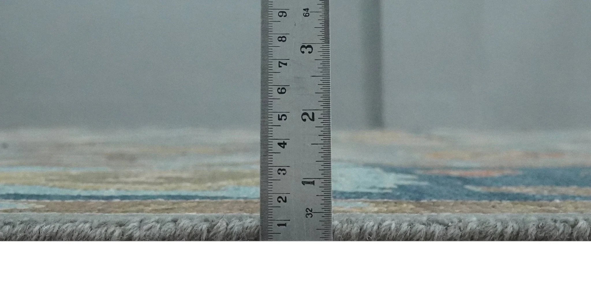 Custom Made Hand Knotted Silver and Blue Colorful Traditional Oushak Wool Area Rug - The Rug Decor