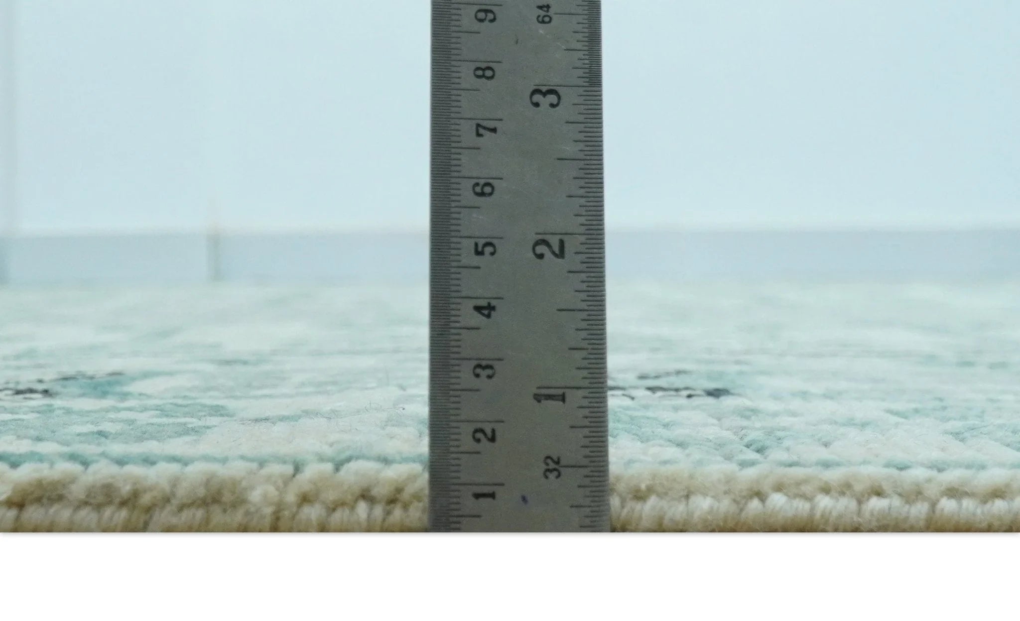 Custom Made Ivory And Gray Turkish Khotan Design Hand Knotted Wool Rug - The Rug Decor