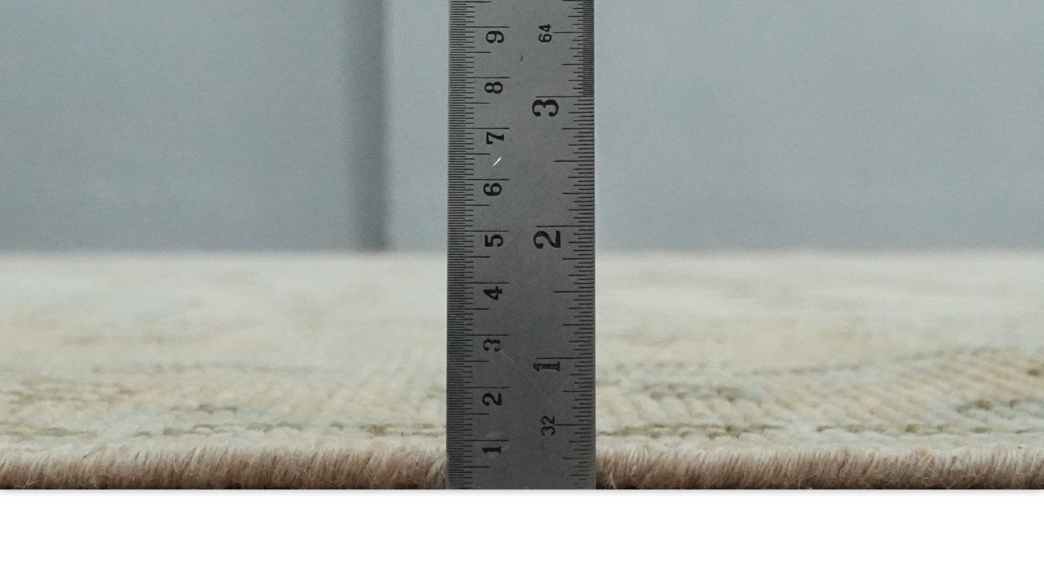 Custom Made Low Pile Hand Knotted Peach and Blue Traditional Design Wool Area Rug - The Rug Decor