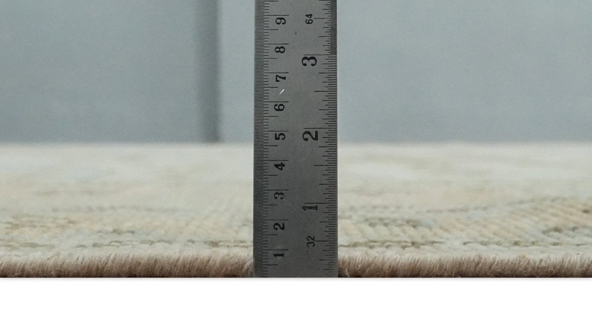 Custom Made Low Pile Hand Knotted Peach and Blue Traditional Design Wool Area Rug - The Rug Decor