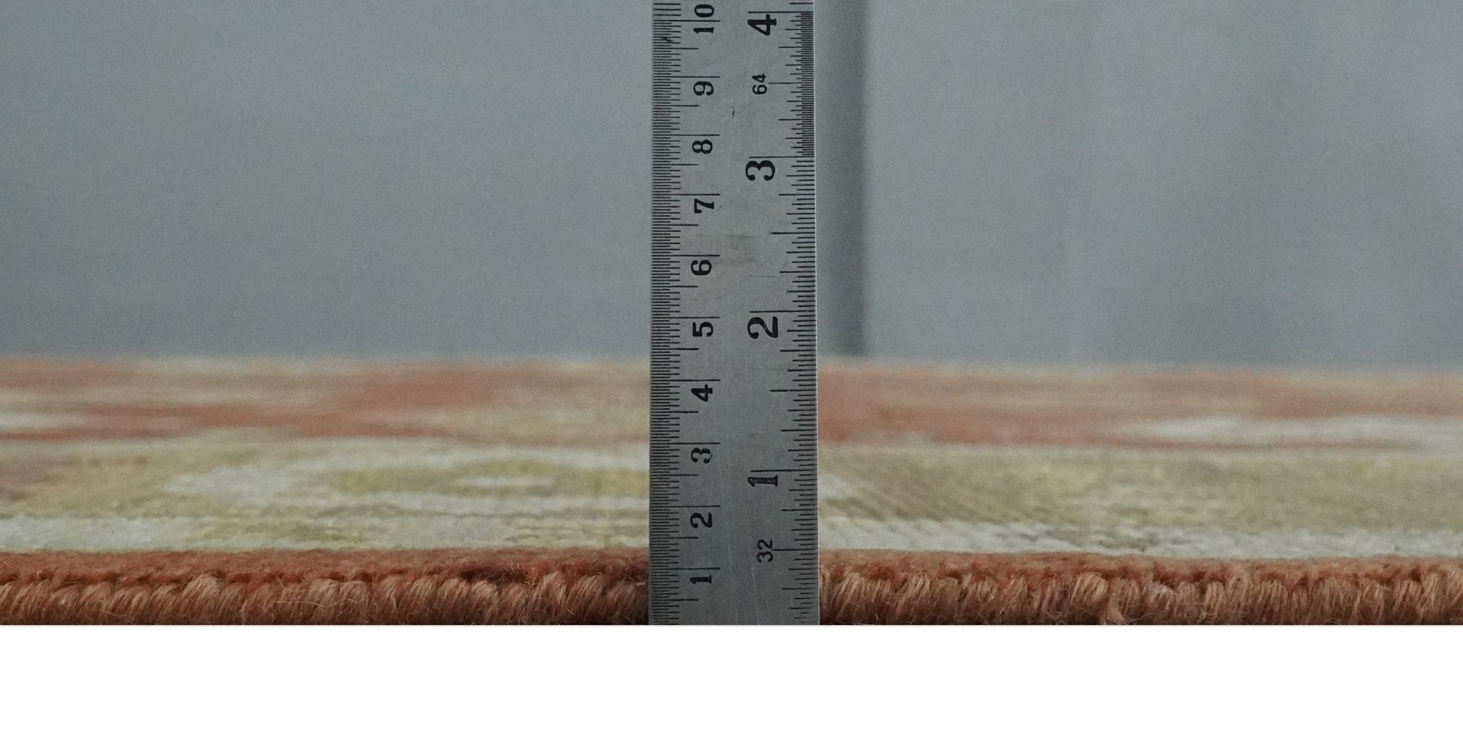 Custom Made Rust, Ivory and Beige Hand Knotted Traditional Oushak Multi Size Wool Area Rug - The Rug Decor