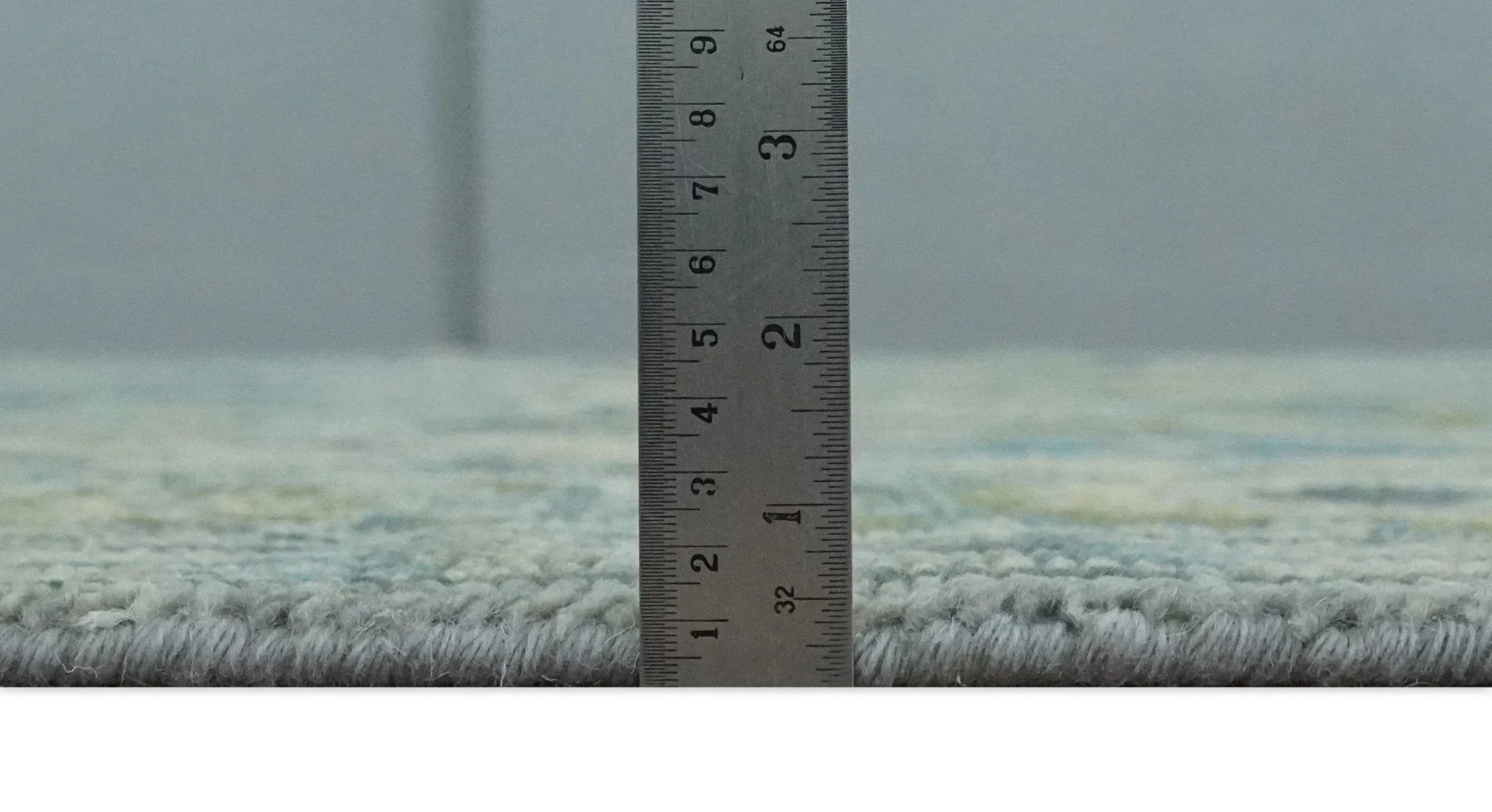 Custom Made Silver, Moss Green and Blue Heriz Traditional wool Area Rug - The Rug Decor