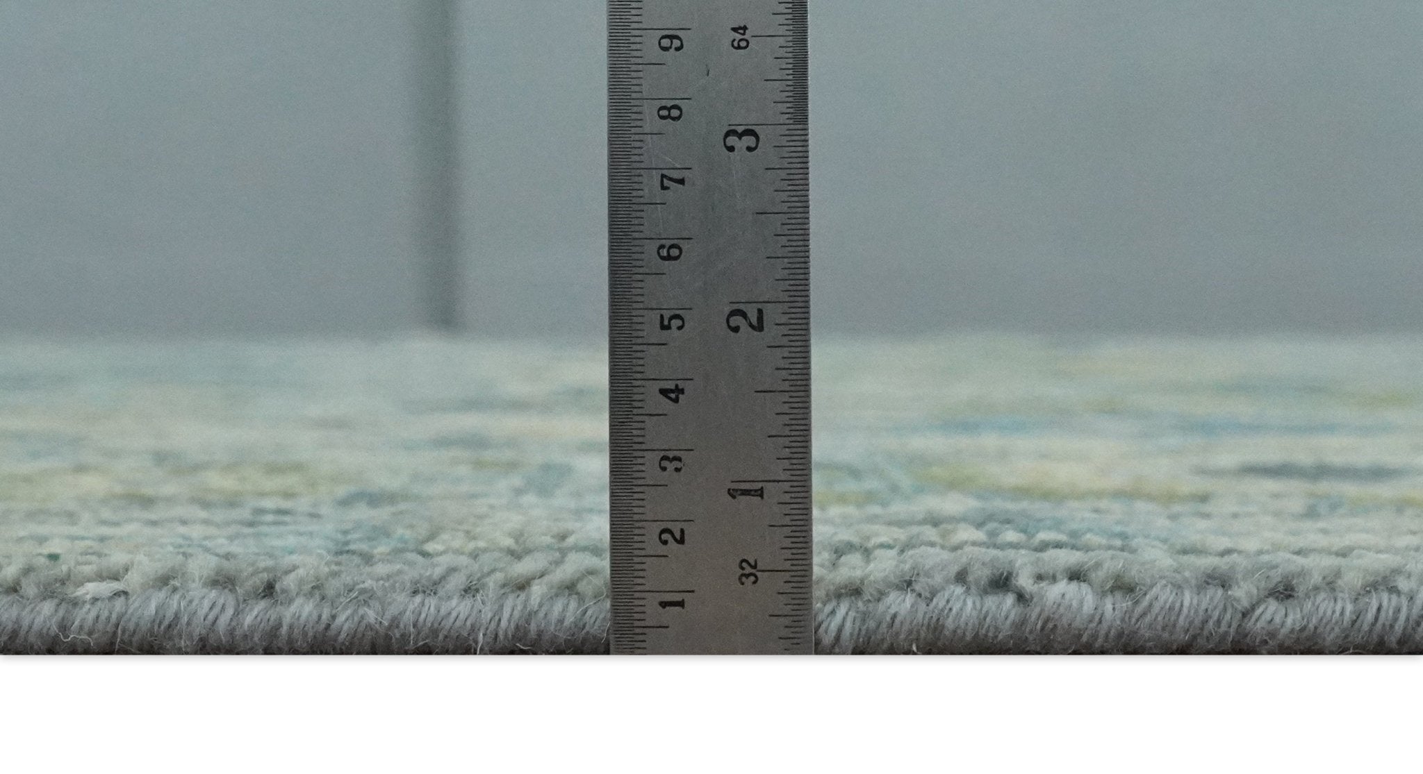 Custom Made Silver, Moss Green, and Blue Heriz Traditional Wool Area Rug