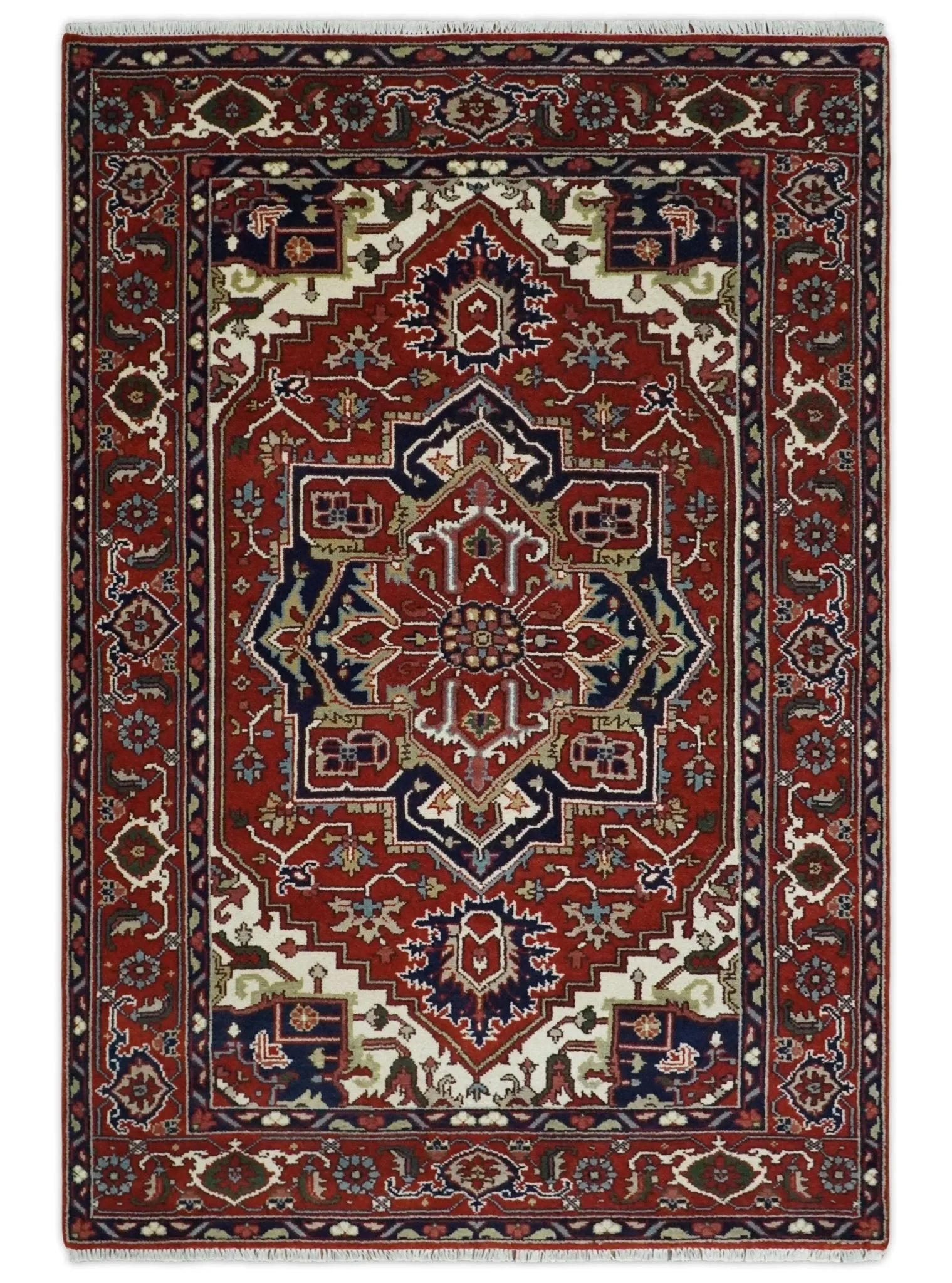 Custom Made Traditional Brown Hand knotted Multi Size wool Area Rug