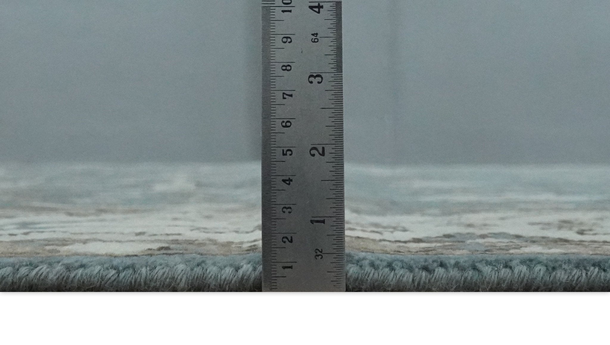 Custom Made Traditional Hand Knotted Blue, Ivory and Brown Oriental Oushak wool Area Rug - The Rug Decor